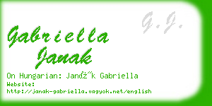 gabriella janak business card